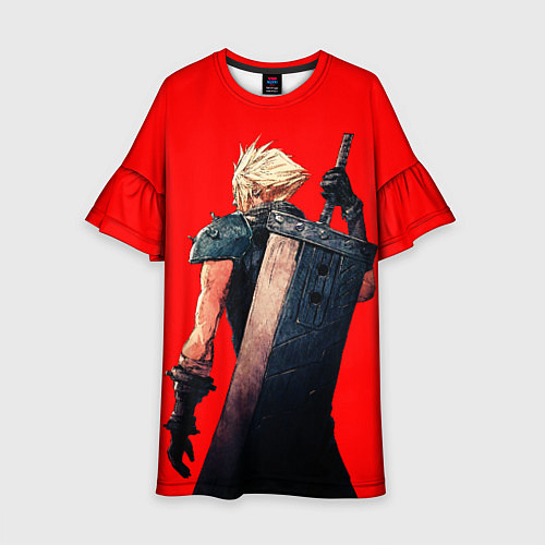 Детское платье Клауд С мечом final fantasy / 3D-принт – фото 1