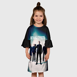 Платье клеш для девочки Состав группы Мумий Тролль, цвет: 3D-принт — фото 2