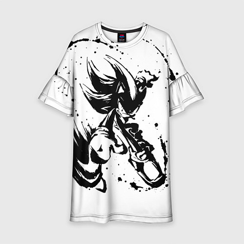 Детское платье SONIC BLACK СОНИК / 3D-принт – фото 1