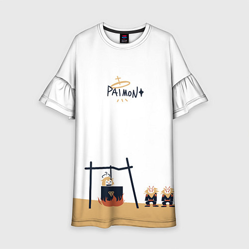 Детское платье ПАЙМОН И ХИЛИЧУРЛЫ / 3D-принт – фото 1