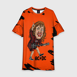 Детское платье Шарж Ангус Янг ACDC