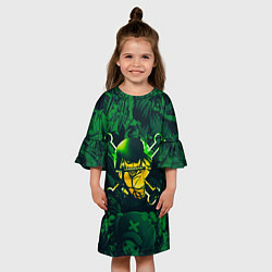 Платье клеш для девочки Зоро Ророноа веселый роджер, цвет: 3D-принт — фото 2