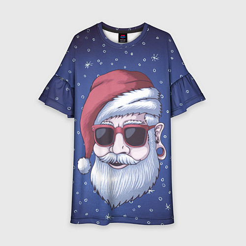 Детское платье САНТА ХИПСТЕР SANTA HIPSTER / 3D-принт – фото 1