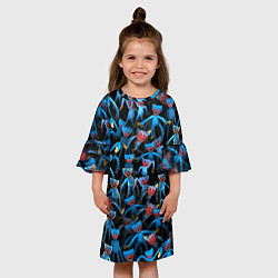 Платье клеш для девочки Толпа Хагги Вагги, цвет: 3D-принт — фото 2