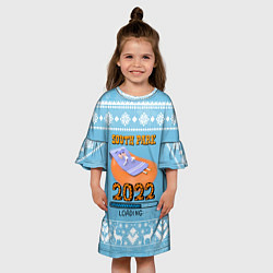 Платье клеш для девочки ЮЖНЫЙ ПАРК ПОЛОТЕНЧИКО, цвет: 3D-принт — фото 2