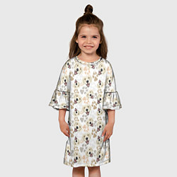 Платье клеш для девочки Лабрадор Золотистый Ретривер, цвет: 3D-принт — фото 2