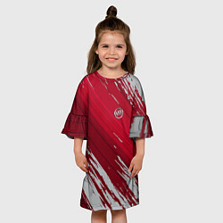 Платье клеш для девочки Red Silver Buick, цвет: 3D-принт — фото 2