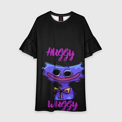 Платье клеш для девочки Poppy Playtime: Huggy, цвет: 3D-принт