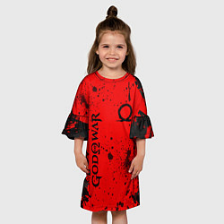 Платье клеш для девочки God of War Брызги крови, цвет: 3D-принт — фото 2
