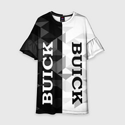 Платье клеш для девочки Buick Black And White, цвет: 3D-принт