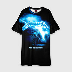 Платье клеш для девочки Ride the Lightning Metallica, цвет: 3D-принт