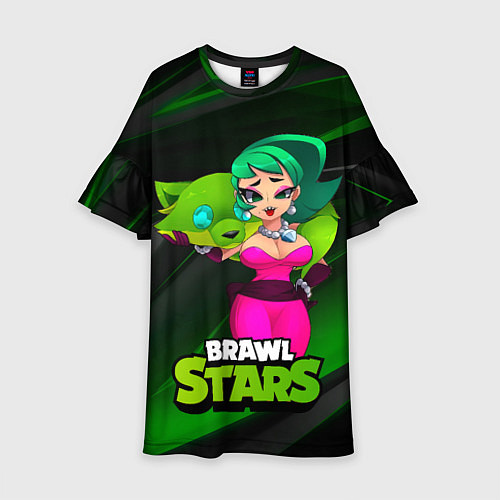 Детское платье LOLA BRAWLSTARS dark green / 3D-принт – фото 1