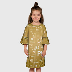 Платье клеш для девочки Pb - таблица Менделеева, цвет: 3D-принт — фото 2