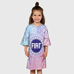 Платье клеш для девочки FIAT BIG LOGO, цвет: 3D-принт — фото 2