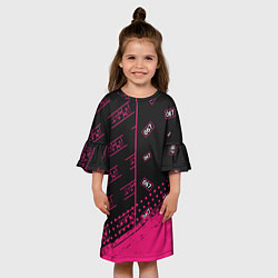 Платье клеш для девочки SQUID GAME - 067 Краска Паттерны, цвет: 3D-принт — фото 2