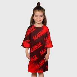 Платье клеш для девочки Markul - Краска, цвет: 3D-принт — фото 2