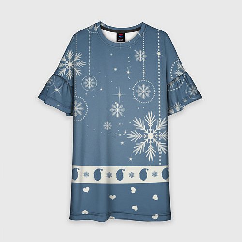 Детское платье Капелька новогоднего настроения / 3D-принт – фото 1
