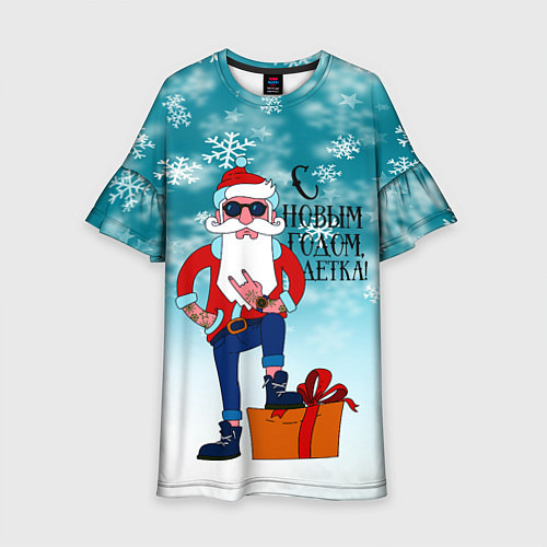 Детское платье Hipster Santa 2022 / 3D-принт – фото 1