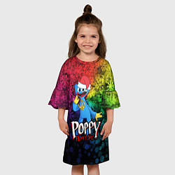 Платье клеш для девочки POPPY PLAYTIME НОВОГОДНИЙ ПОППИ ПЛЕЙТАЙМ, цвет: 3D-принт — фото 2