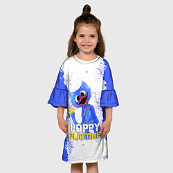 Платье клеш для девочки POPPY PLAYTIME - ХАГГИ ВАГГИ ПРИВЕТ, цвет: 3D-принт — фото 2