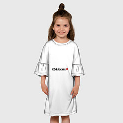 Платье клеш для девочки Коряжма love black V, цвет: 3D-принт — фото 2