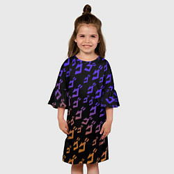 Платье клеш для девочки JOJOS BIZARRE ADVENTURE PATTERN, цвет: 3D-принт — фото 2