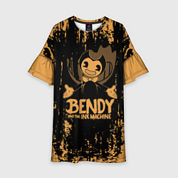 Платье клеш для девочки Bendy and the Ink Machine Бенди и чернильная машин, цвет: 3D-принт