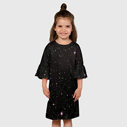 Платье клеш для девочки Ночное звездное небо, цвет: 3D-принт — фото 2