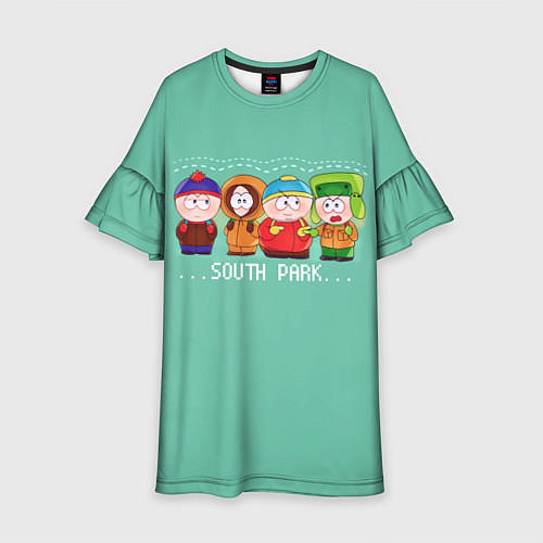 Детское платье South Park - Южный парк Кенни, Кайл, Эрик и Стэн / 3D-принт – фото 1