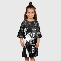 Платье клеш для девочки СИЛА ПРОРОДИТЕЛЯ ЭРЕН ЙЕГЕР, цвет: 3D-принт — фото 2