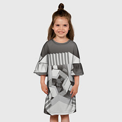 Платье клеш для девочки Дробные размерности, цвет: 3D-принт — фото 2