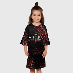 Платье клеш для девочки Дикая охота ведьмак, цвет: 3D-принт — фото 2
