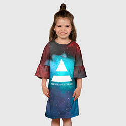 Платье клеш для девочки 30 Seconds to Mars: Звездное небо, цвет: 3D-принт — фото 2