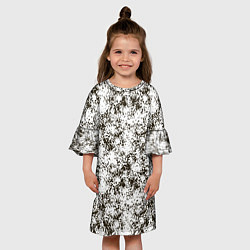 Платье клеш для девочки Зимний Камуфляж цифра, цвет: 3D-принт — фото 2