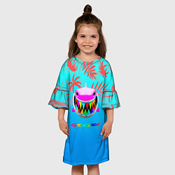 Платье клеш для девочки 6IX9INE tropical, цвет: 3D-принт — фото 2