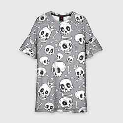 Платье клеш для девочки Skulls & bones, цвет: 3D-принт