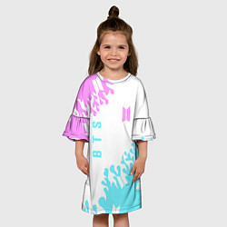 Платье клеш для девочки BTS патер, цвет: 3D-принт — фото 2