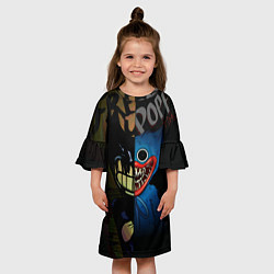 Платье клеш для девочки POPPY PLAYTIME BENDY AND THE INK MACHINE, цвет: 3D-принт — фото 2