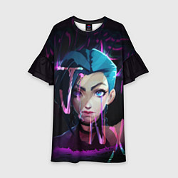 Детское платье League Of Legends Jinx neon