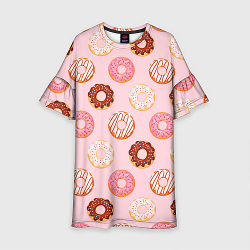 Детское платье Pink donuts / 3D-принт – фото 1