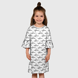 Платье клеш для девочки Syberia Logo Pattern, цвет: 3D-принт — фото 2