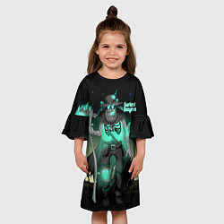 Платье клеш для девочки Darkest Dungeon - Grim Reaper, цвет: 3D-принт — фото 2