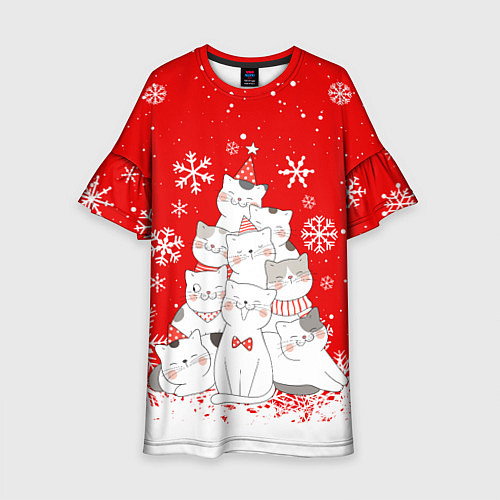 Детское платье КОТОЁЛКА на новый год / 3D-принт – фото 1