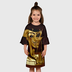 Платье клеш для девочки Salvador Dali - Soft self portrait, цвет: 3D-принт — фото 2