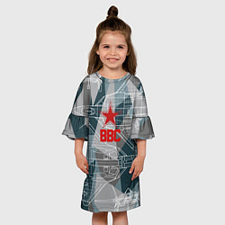 Платье клеш для девочки SU-57 FELON, цвет: 3D-принт — фото 2