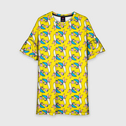 Детское платье Летний узор Забавные бананчики