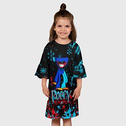 Платье клеш для девочки Poppy Playtime Плэйтайм, цвет: 3D-принт — фото 2