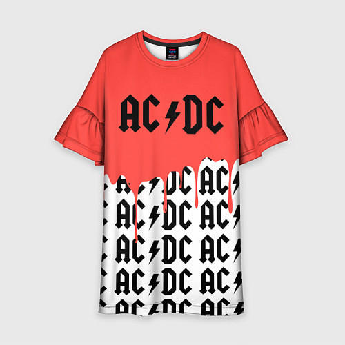Детское платье Ac dc rock / 3D-принт – фото 1