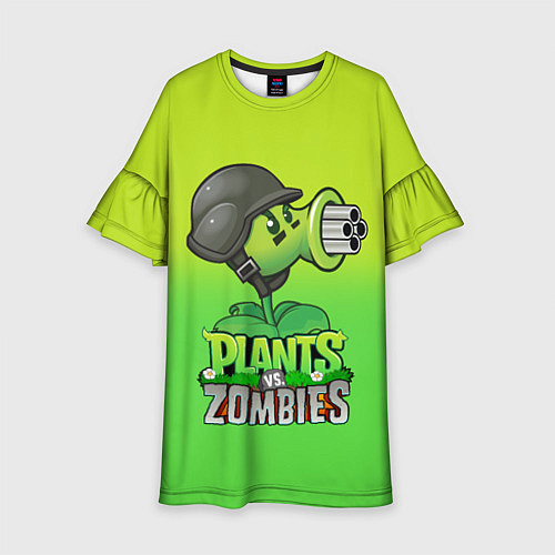 Детское платье Plants vs Zombies - Горохомёт / 3D-принт – фото 1