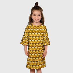 Платье клеш для девочки Золотые Биткоины Golden Bitcoins, цвет: 3D-принт — фото 2